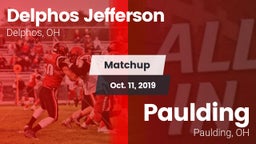 Matchup: Delphos Jefferson vs. Paulding  2019
