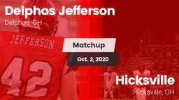 Matchup: Delphos Jefferson vs. Hicksville  2020