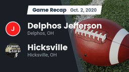 Recap: Delphos Jefferson  vs. Hicksville  2020