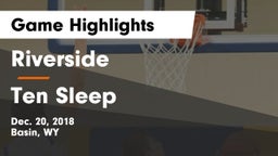 Riverside  vs Ten Sleep Game Highlights - Dec. 20, 2018