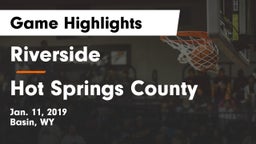 Riverside  vs Hot Springs County  Game Highlights - Jan. 11, 2019