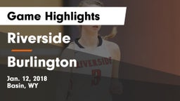 Riverside  vs Burlington  Game Highlights - Jan. 12, 2018