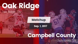 Matchup: Oak Ridge vs. Campbell County  2017