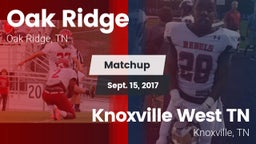 Matchup: Oak Ridge vs. Knoxville West  TN 2017