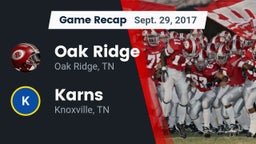 Recap: Oak Ridge  vs. Karns  2017