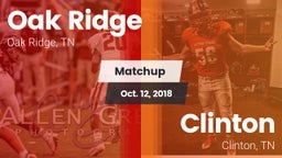 Matchup: Oak Ridge vs. Clinton  2018