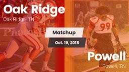 Matchup: Oak Ridge vs. Powell  2018