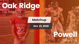Matchup: Oak Ridge vs. Powell  2020