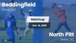 Matchup: Beddingfield vs. North Pitt  2016