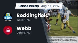 Recap: Beddingfield  vs. Webb  2017