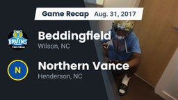 Recap: Beddingfield  vs. Northern Vance  2017