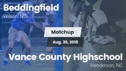 Matchup: Beddingfield vs. Vance County Highschool 2018