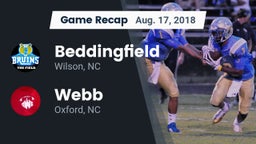 Recap: Beddingfield  vs. Webb  2018