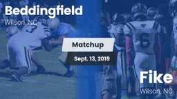 Matchup: Beddingfield vs. Fike  2019