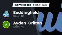 Recap: Beddingfield  vs. Ayden-Grifton  2022