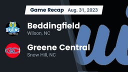 Recap: Beddingfield  vs. Greene Central  2023