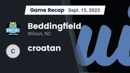 Recap: Beddingfield  vs. croatan 2023