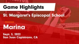 St. Margaret's Episcopal School vs Marina  Game Highlights - Sept. 3, 2022