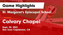 St. Margaret's Episcopal School vs Calvary Chapel  Game Highlights - Sept. 20, 2022