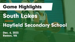 South Lakes  vs Hayfield Secondary School Game Highlights - Dec. 6, 2023