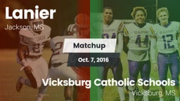 Matchup: Lanier vs. Vicksburg Catholic Schools 2016