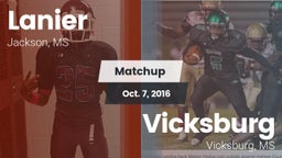 Matchup: Lanier vs. Vicksburg  2016