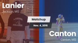 Matchup: Lanier vs. Canton  2016