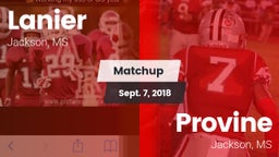 Matchup: Lanier vs. Provine  2018