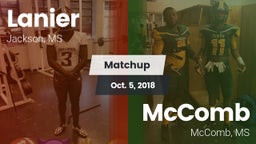 Matchup: Lanier vs. McComb  2018