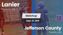 Matchup: Lanier vs. Jefferson County  2019