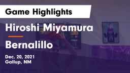 Hiroshi Miyamura  vs Bernalillo  Game Highlights - Dec. 20, 2021