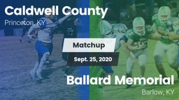 Matchup: Caldwell County vs. Ballard Memorial  2020