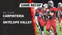 Recap: Carpinteria  vs. Antelope Valley  2015