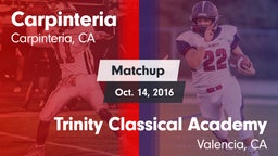 Matchup: Carpinteria vs. Trinity Classical Academy  2016