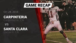 Recap: Carpinteria  vs. Santa Clara  2016