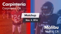 Matchup: Carpinteria vs. Malibu  2016