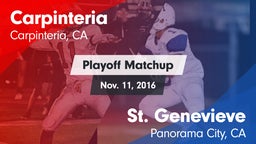 Matchup: Carpinteria vs. St. Genevieve  2016