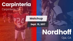 Matchup: Carpinteria vs. Nordhoff  2017