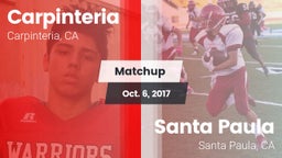 Matchup: Carpinteria vs. Santa Paula  2017