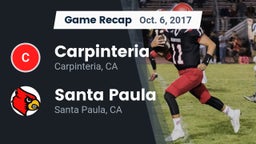 Recap: Carpinteria  vs. Santa Paula  2017