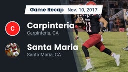 Recap: Carpinteria  vs. Santa Maria  2017