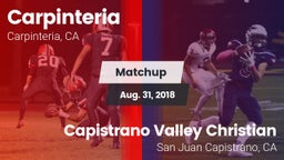Matchup: Carpinteria vs. Capistrano Valley Christian  2018