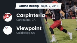 Recap: Carpinteria  vs. Viewpoint  2018