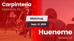 Matchup: Carpinteria vs. Hueneme  2018