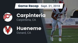 Recap: Carpinteria  vs. Hueneme  2018