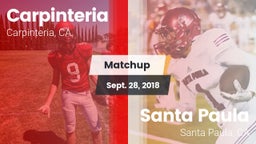 Matchup: Carpinteria vs. Santa Paula  2018