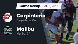 Recap: Carpinteria  vs. Malibu  2018