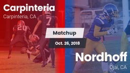 Matchup: Carpinteria vs. Nordhoff  2018