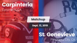 Matchup: Carpinteria vs. St. Genevieve  2019