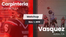 Matchup: Carpinteria vs. Vasquez  2019